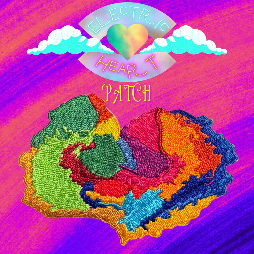 Electric Heart Patch (Iron-On)