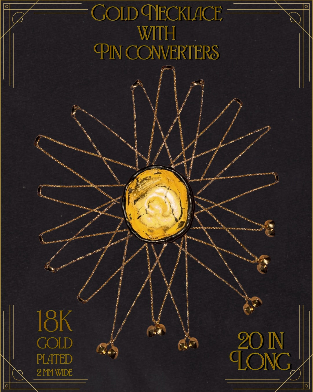 Gold Pin Converter Necklaces (20 in)