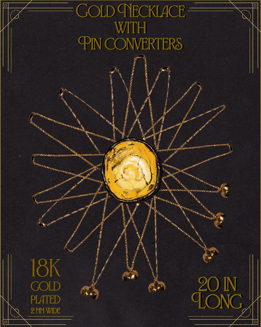 Gold Pin Converter Necklaces (20 in)