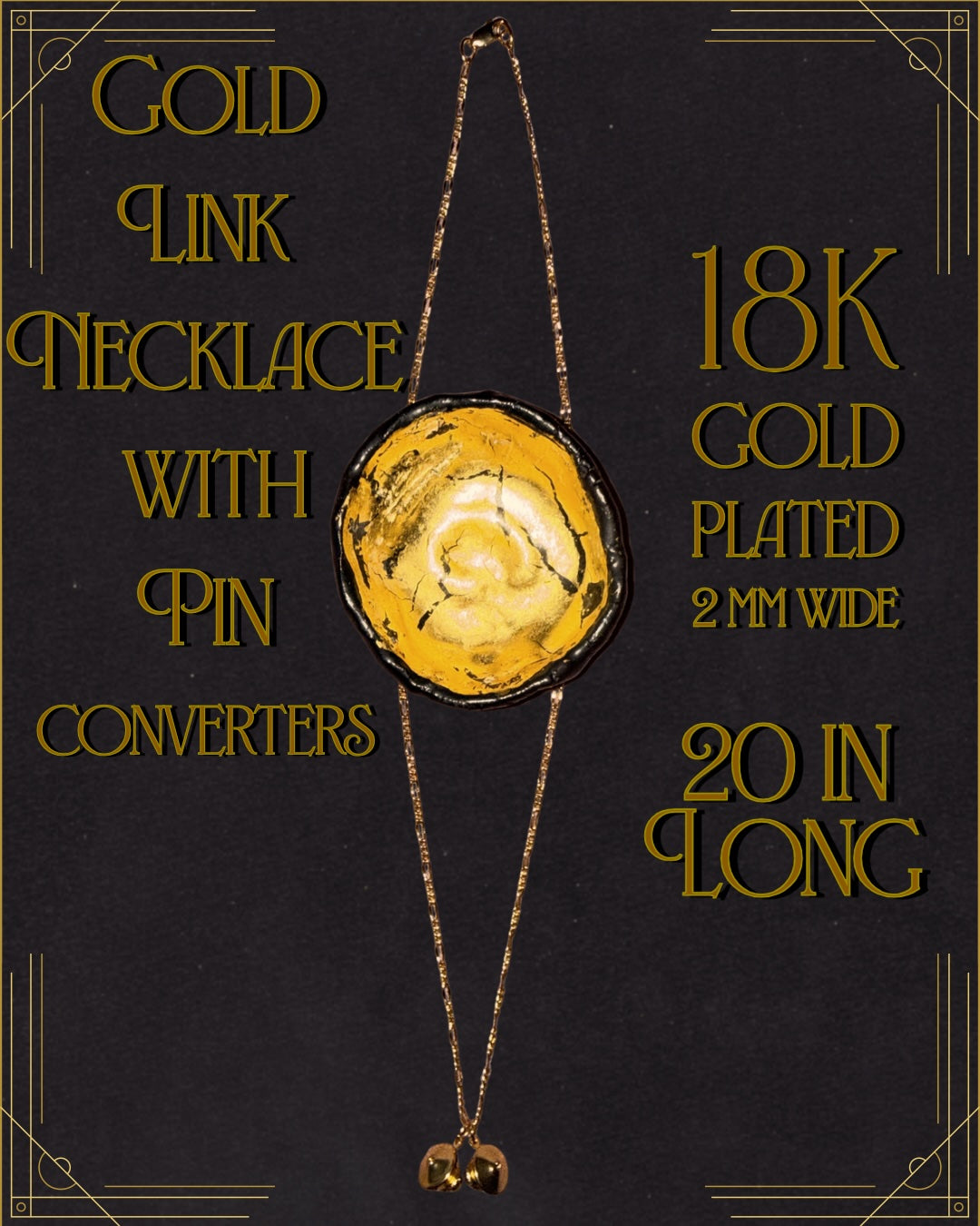 Gold Pin Converter Necklaces (20 in)