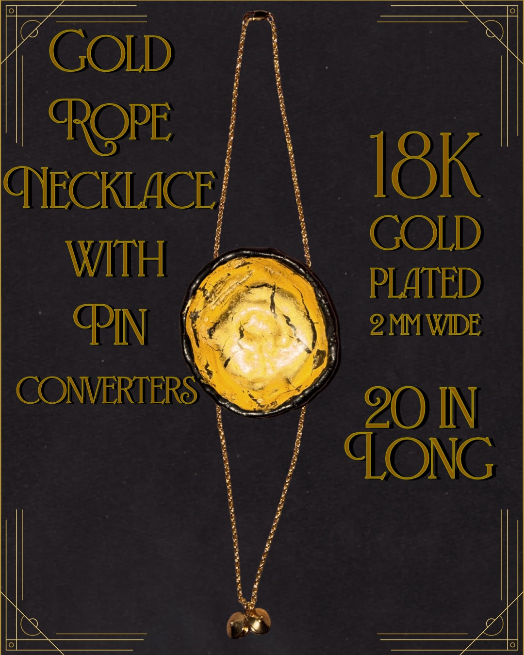 Gold Pin Converter Necklaces (20 in)