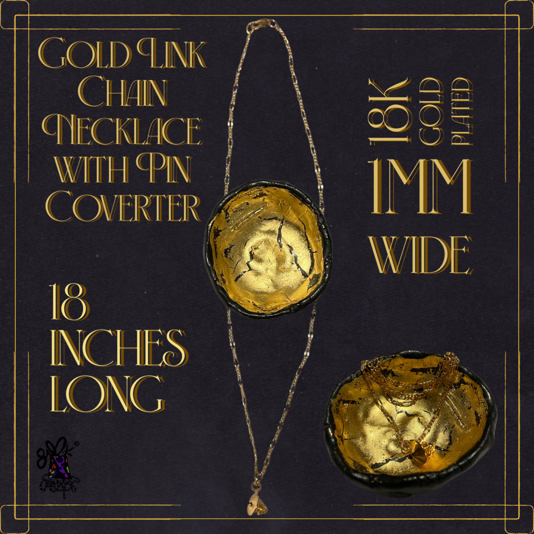 Gold & Silver Pin Converter Necklaces (18 in)