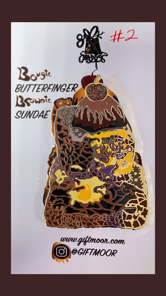 SECONDS: Bougie Butterfinger Brownie Sundae Hard Enamel Pin (2 in)