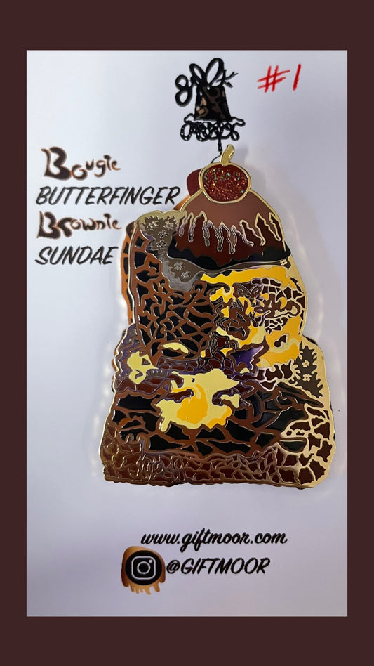 SECONDS: Bougie Butterfinger Brownie Sundae Hard Enamel Pin (2 in)