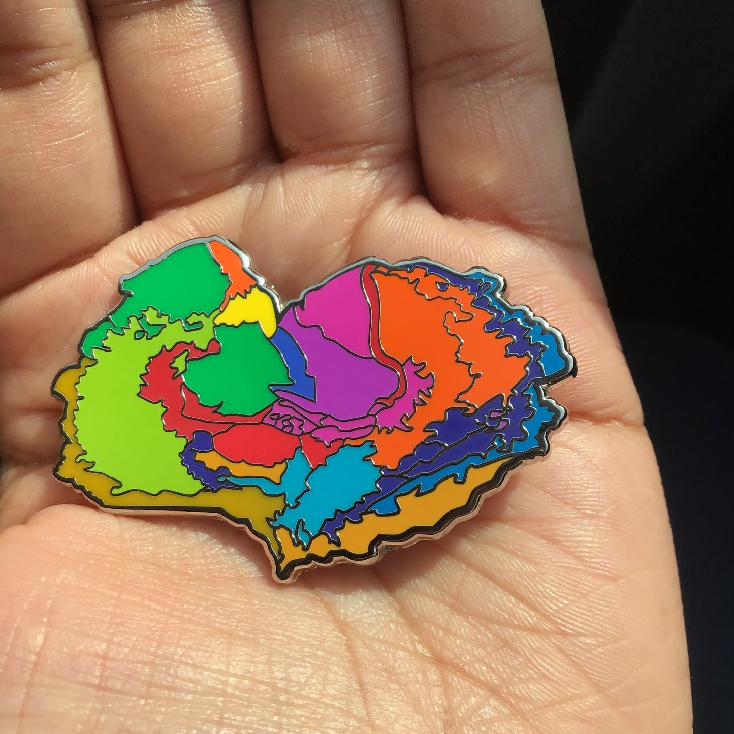 Electric Heart Hard Enamel Pin (2 in)